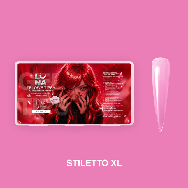Lunamoon Gel Tips Stiletto XL, 240pcs