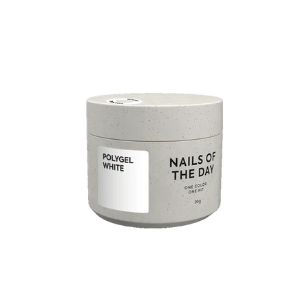 NAILSOFTHEDAY White Polygel — Fine-grain white polygel, 30 g