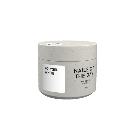 NAILSOFTHEDAY White Polygel — Fine-grain white polygel, 30 g