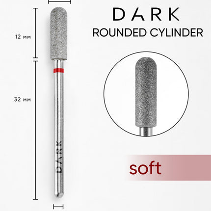 DARK Rounded Cylinder Cutter 3.9x12 mm Red
