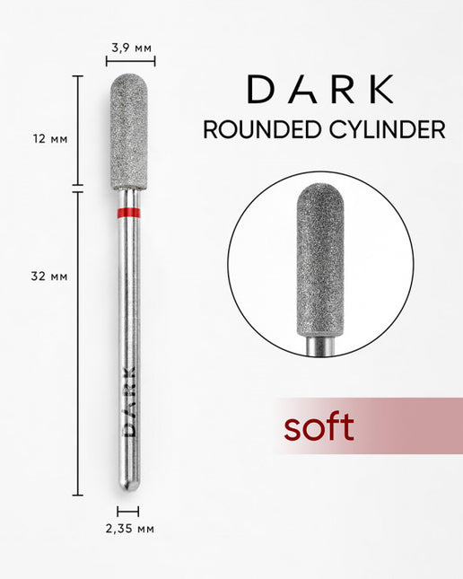 DARK Rounded Cylinder Cutter 3.9x12 mm Red