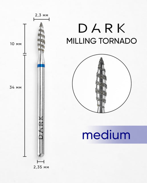 Milling cutter DARK Tornado 2.3x10 mm Blue