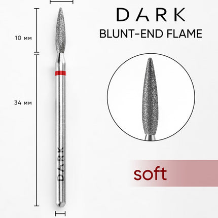DARK Blunt-end Flame Cutter 2.3x10 mm Red