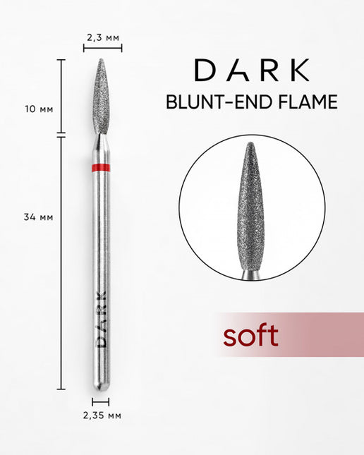 DARK Blunt-end Flame Cutter 2.3x10 mm Red